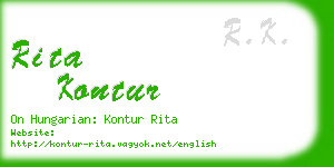 rita kontur business card